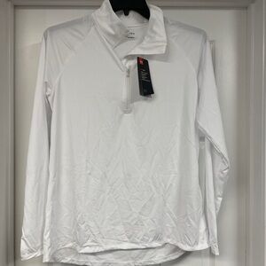NWT Under Armour White Quarter-Zip Pullover